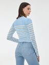Orsay Světle modrý pruhovaný dámský kardigan ORSAY