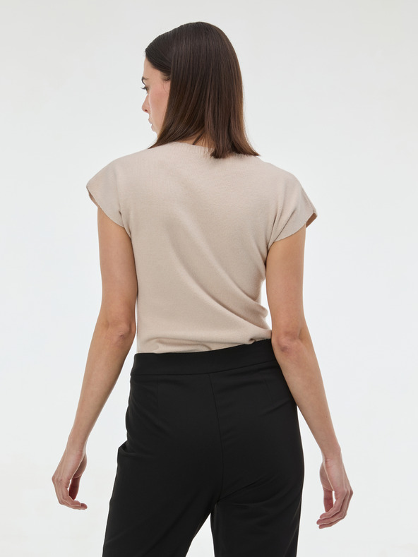 Orsay Béžový dámský svetr bez rukávů ORSAY