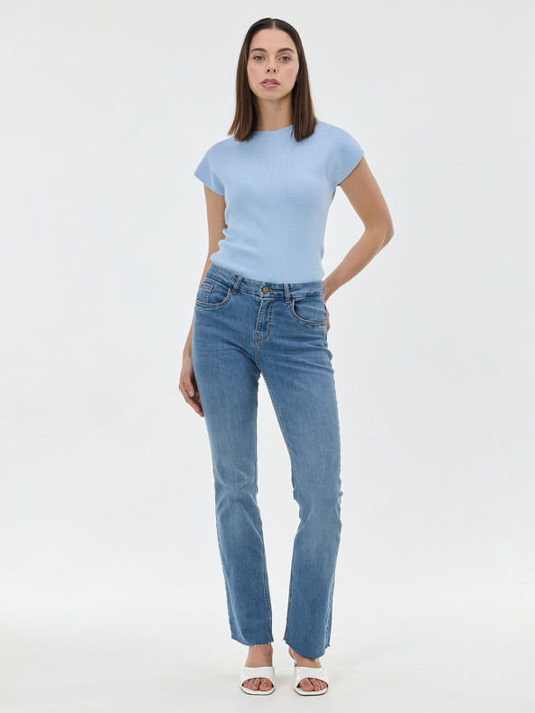 Orsay Světle modrý dámský svetr bez rukávů ORSAY