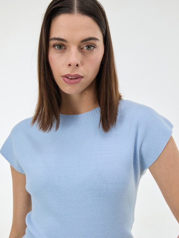 Orsay Světle modrý dámský svetr bez rukávů ORSAY