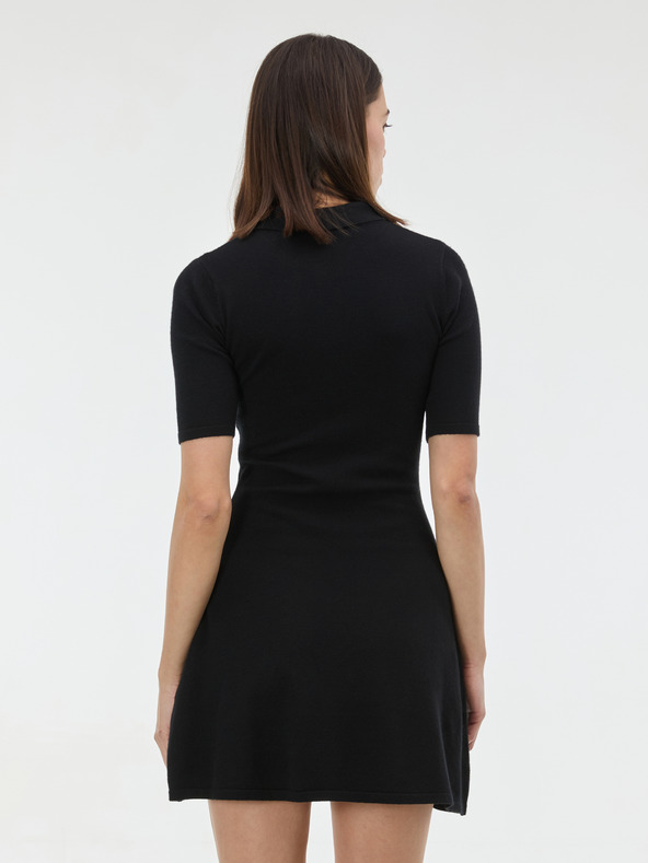 Orsay Černé dámské úpletové šaty ORSAY