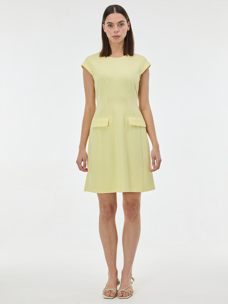 Orsay Žluté dámské šaty ke kolenům ORSAY