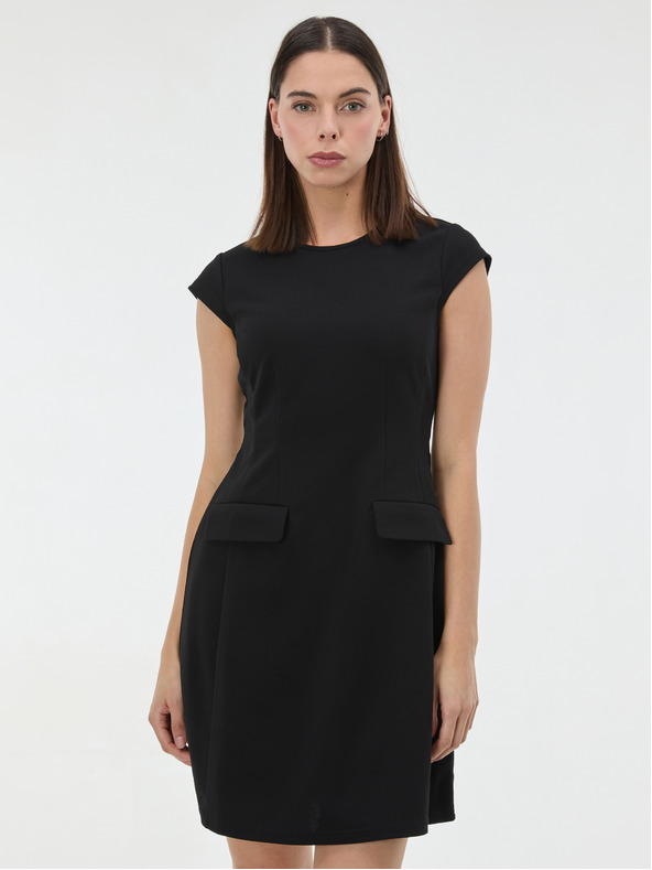 Orsay Černé dámské šaty ke kolenům ORSAY