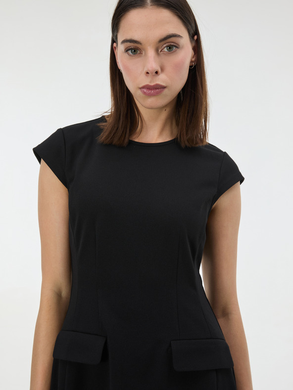 Orsay Černé dámské šaty ke kolenům ORSAY