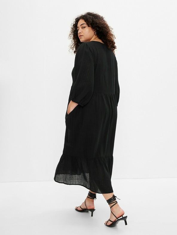 GAP Midi šaty s výstřihem do V GAP