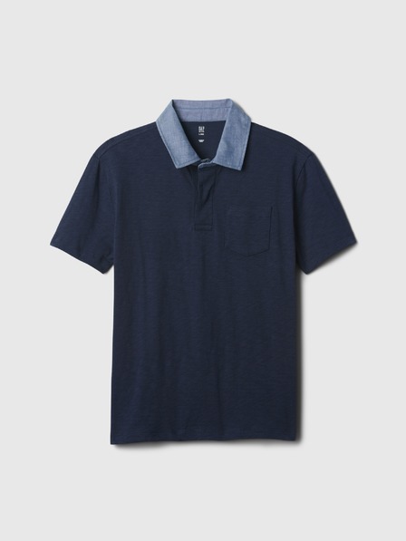 GAP Dětské chambray polo tričko GAP