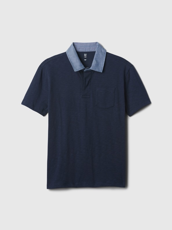 GAP Dětské chambray polo tričko GAP