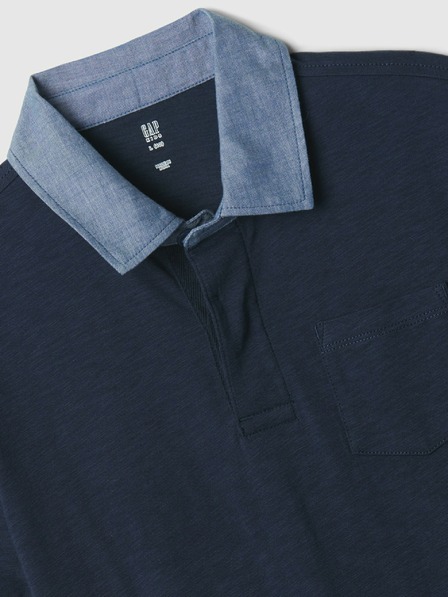 GAP Dětské chambray polo tričko GAP