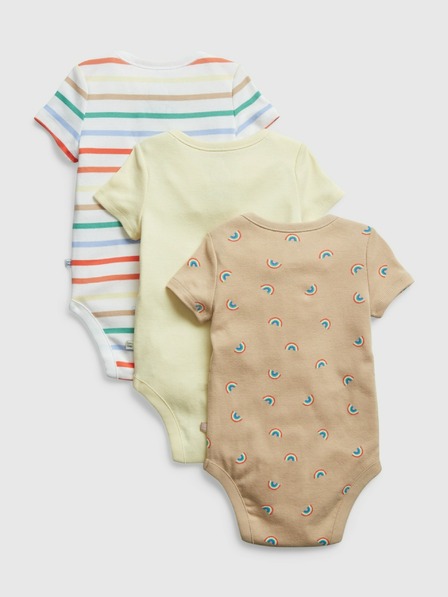GAP Baby bavlněná body Brannan, 3 ks GAP