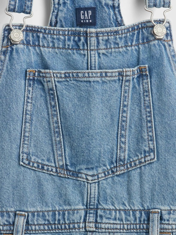 GAP Dětská džínová sukně s laclem GAP
