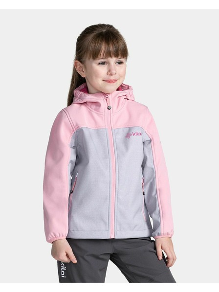 Kilpi Šedo-růžová holčičí softshellová bunda Kilpi RAVIA-J