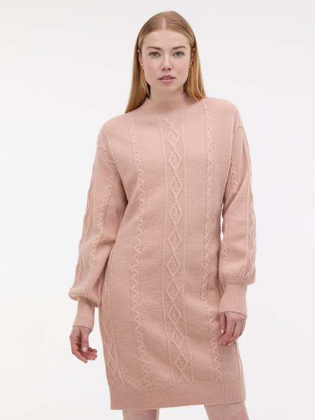Orsay Světle růžové dámské svetrové šaty ORSAY
