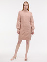 Orsay Světle růžové dámské svetrové šaty ORSAY