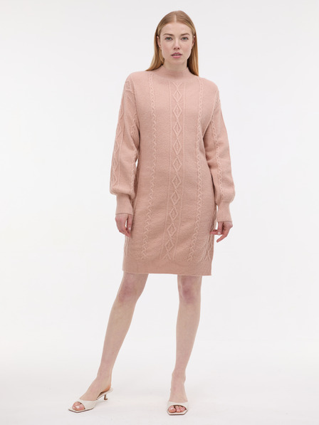 Orsay Světle růžové dámské svetrové šaty ORSAY