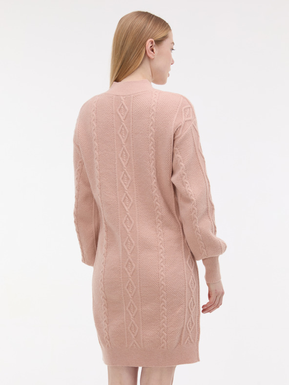 Orsay Světle růžové dámské svetrové šaty ORSAY