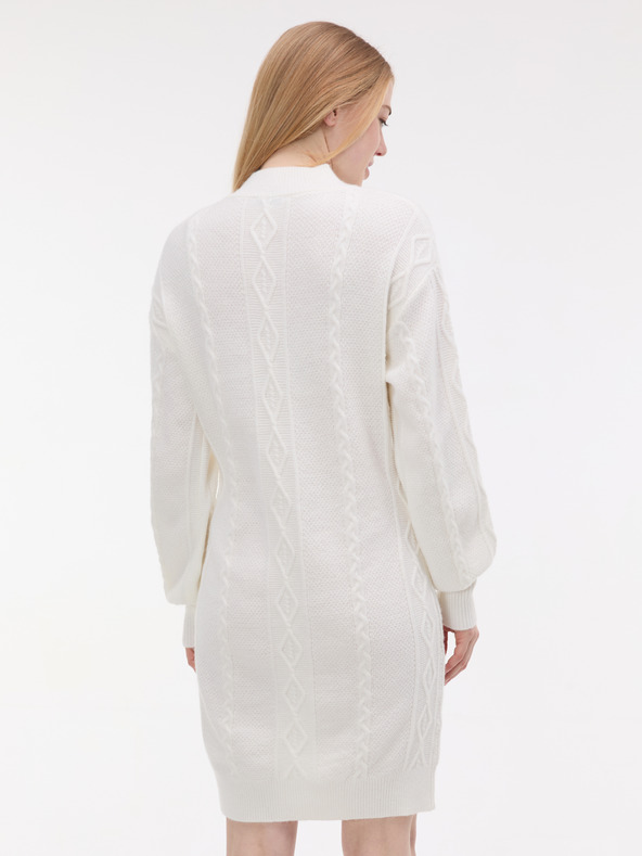 Orsay Krémové dámské svetrové šaty ORSAY