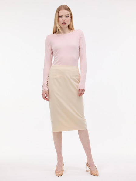 Orsay Světle růžové dámské tričko s dlouhým rukávem ORSAY