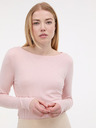 Orsay Světle růžové dámské tričko s dlouhým rukávem ORSAY