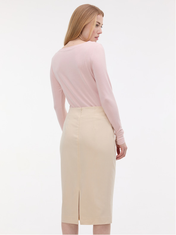 Orsay Světle růžové dámské tričko s dlouhým rukávem ORSAY