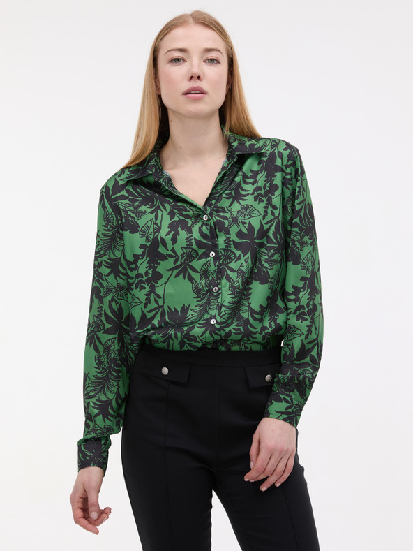 Orsay Zelená dámská vzorovaná halenka ORSAY