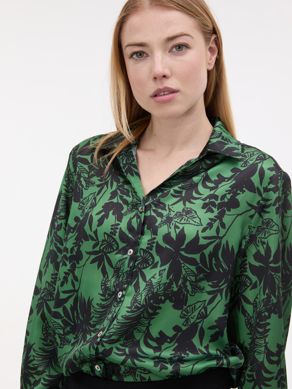 Orsay Zelená dámská vzorovaná halenka ORSAY