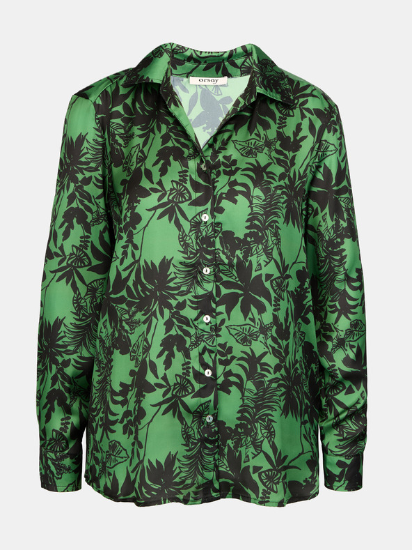 Orsay Zelená dámská vzorovaná halenka ORSAY