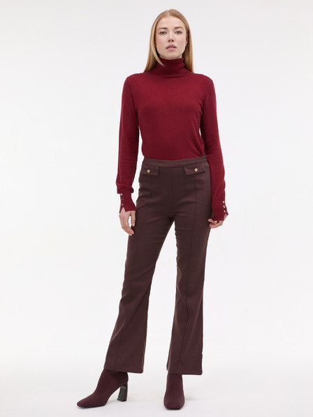 Orsay Hnědé dámské bootcut kalhoty ORSAY