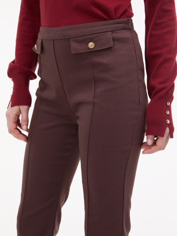 Orsay Hnědé dámské bootcut kalhoty ORSAY
