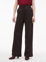 Orsay Tmavě hnědé dámské široké kalhoty ORSAY