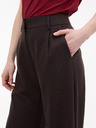 Orsay Tmavě hnědé dámské široké kalhoty ORSAY