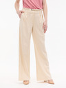 Orsay Krémové dámské široké kalhoty s proužkem ORSAY