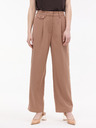 Orsay Světle hnědé dámské široké kalhoty ORSAY