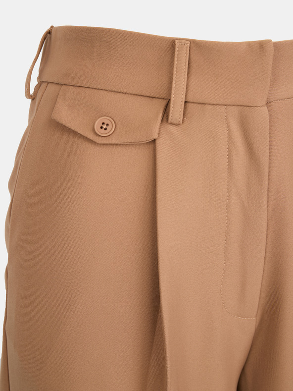 Orsay Světle hnědé dámské široké kalhoty ORSAY