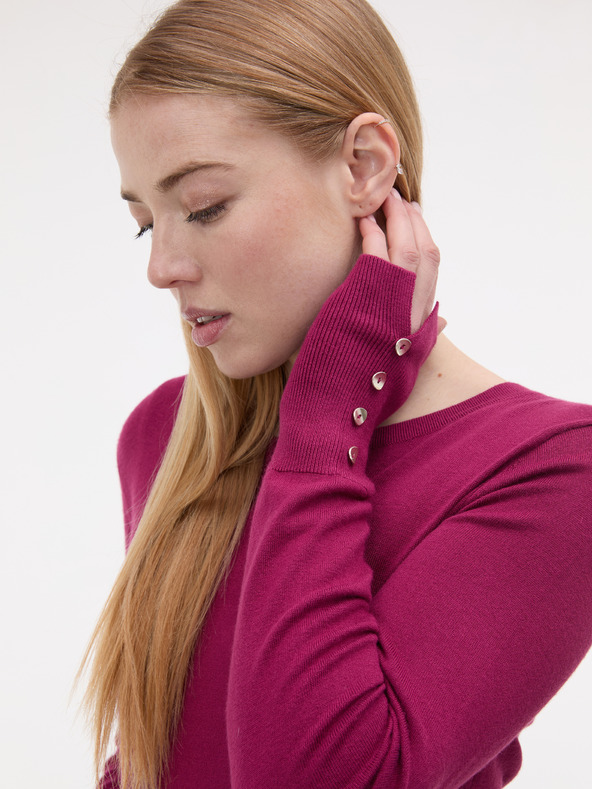 Orsay Vínový dámský svetr ORSAY