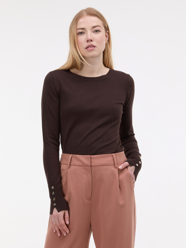 Orsay Tmavě hnědý dámský svetr ORSAY