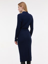 Orsay Tmavě modré dámské midi šaty s páskem ORSAY