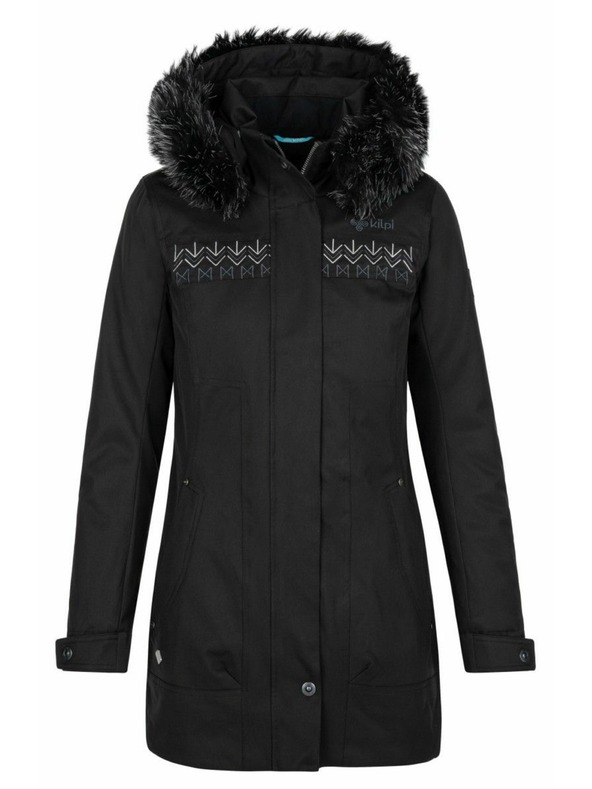 Kilpi Černý dámský zimní kabát Kilpi PERU-W