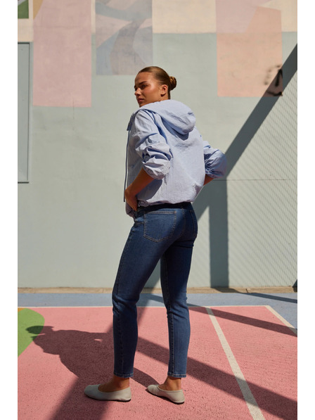 Moodo Bunda s kapucí světle modrá Moodo