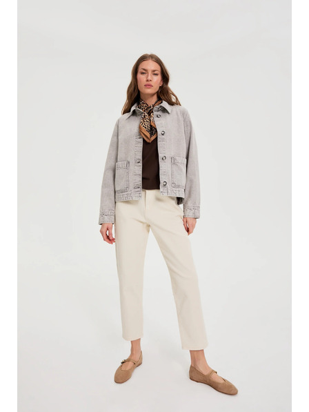 Moodo Džínová bunda šedá Moodo