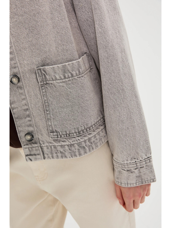 Moodo Džínová bunda šedá Moodo