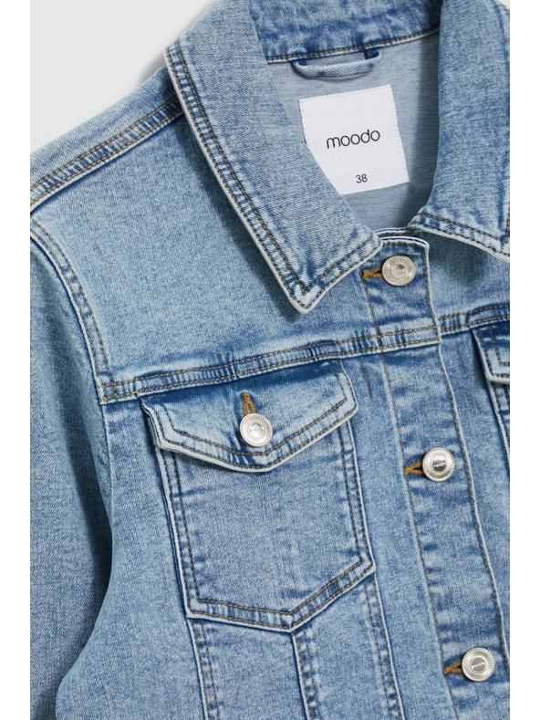 Moodo Džínová bunda modrá Moodo
