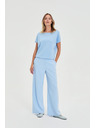 Moodo Oblek kalhoty světle modré Moodo