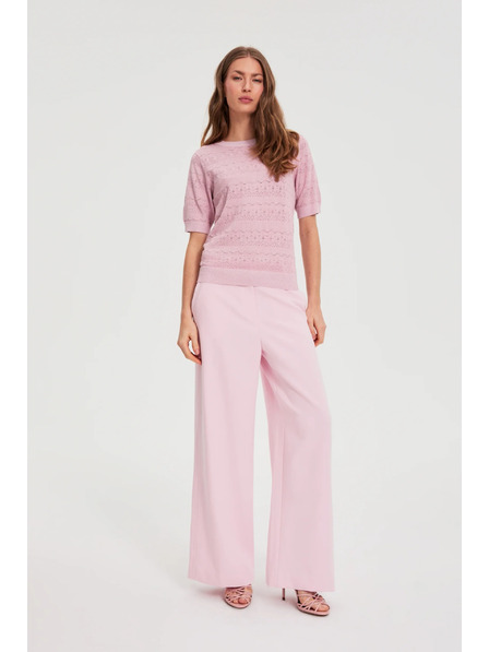 Moodo Azurový svetr s krátkými rukávy růžový Moodo