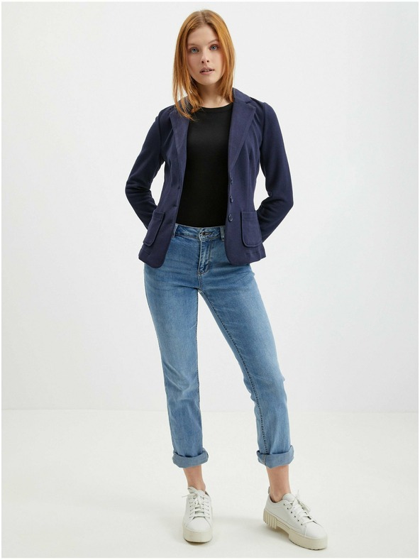 Orsay Tmavě modré dámské sako ORSAY
