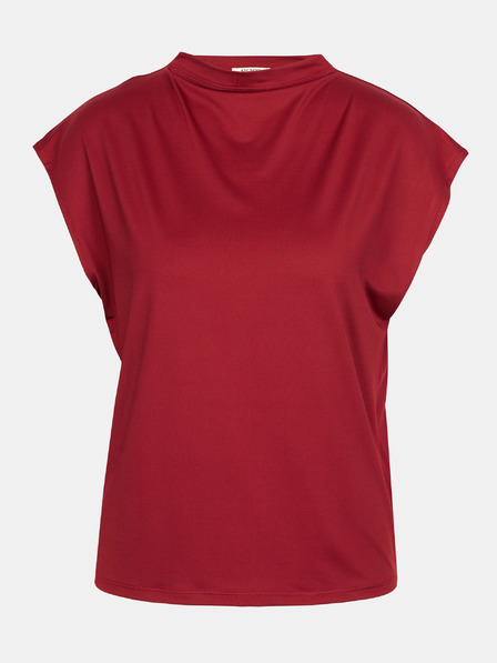 Orsay Vínové dámské tričko s krátkým rukávem ORSAY
