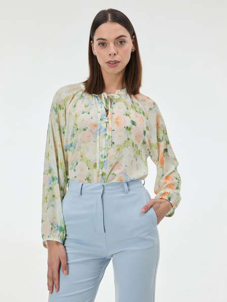 Orsay Světle zelená vzorovaná dámská halenka ORSAY