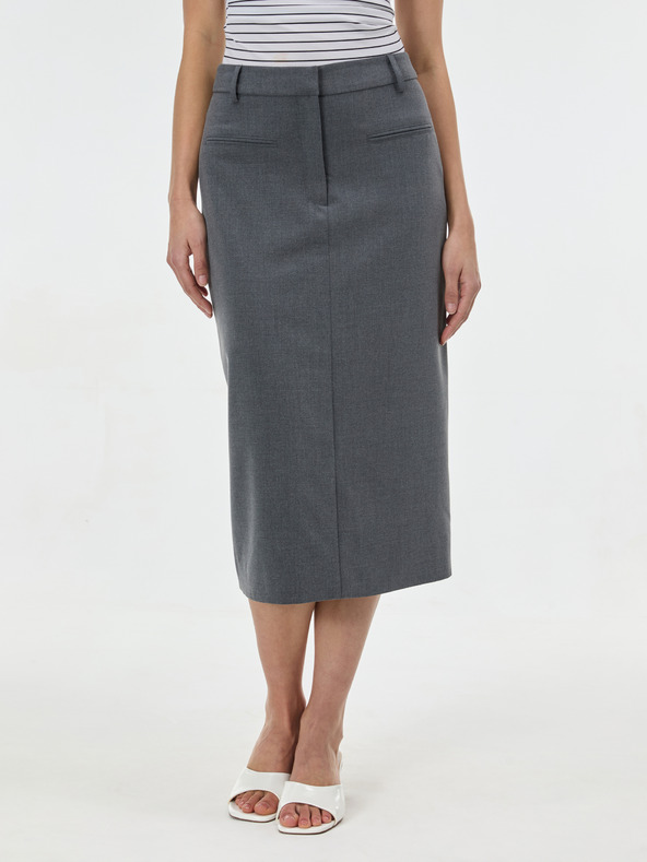 Orsay Šedá dámská midi sukně ORSAY
