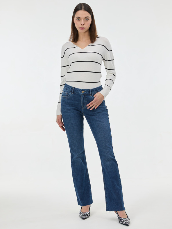 Orsay Černý pruhovaný dámský svetr ORSAY