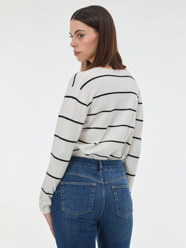 Orsay Černý pruhovaný dámský svetr ORSAY