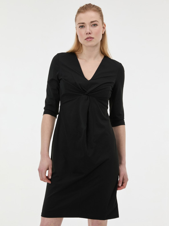 Orsay Černé dámské šaty ke kolenům ORSAY